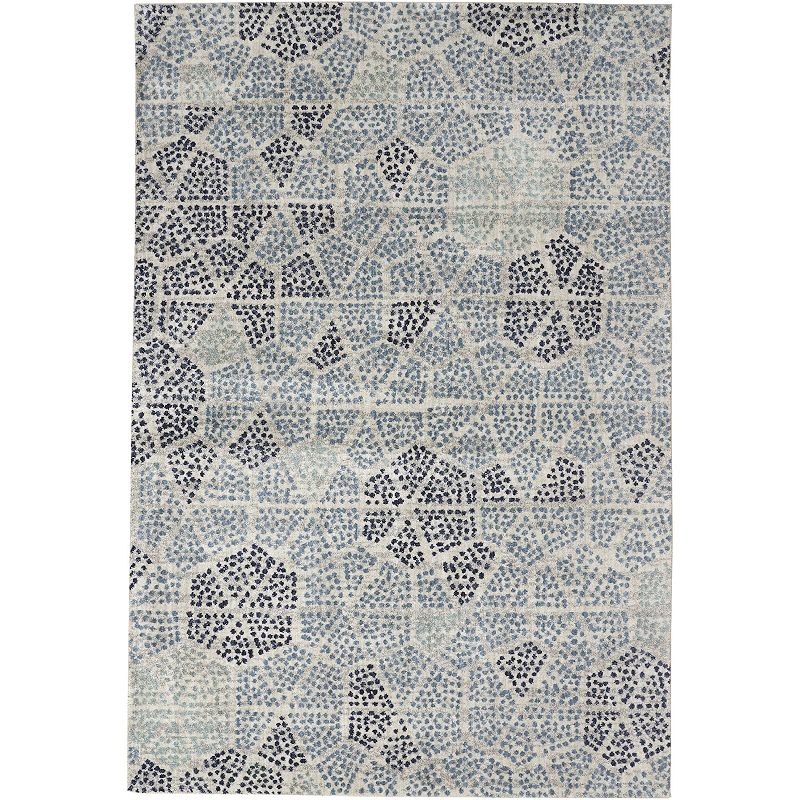 Mohawk Home Inspirations Graphic Points by Scott Living Rug, Blue, 8X11 Ft