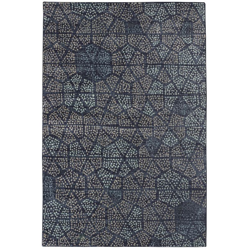 Mohawk Home Inspirations Graphic Points by Scott Living Rug, Blue, 8X11 Ft