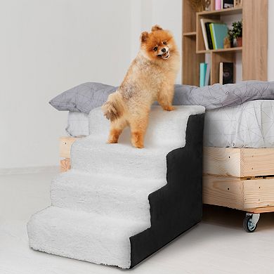 Precious Tails High Density Foam Sherpa Pet Stairs