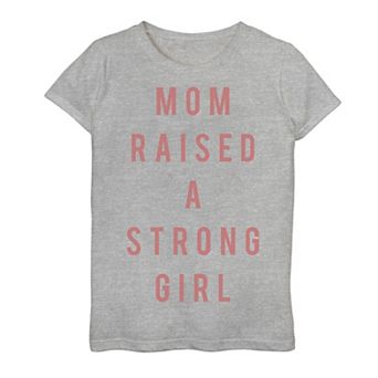 Girls 7-16 Strong Girl Raised Text Tee