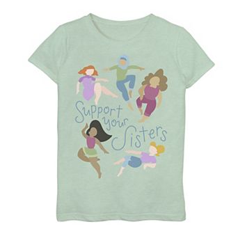 Girls 7-16 Support Sisters Tee