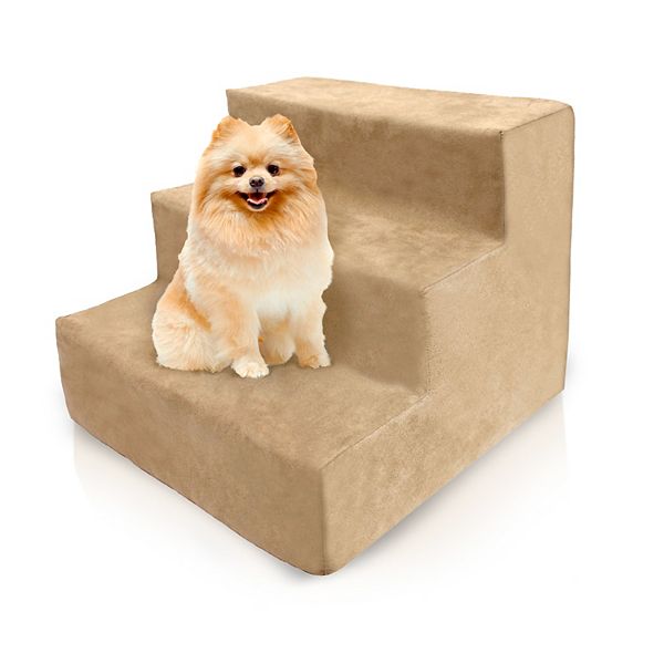 Precious Tails High Density Foam 3 Steps Pet Stairs - Camel