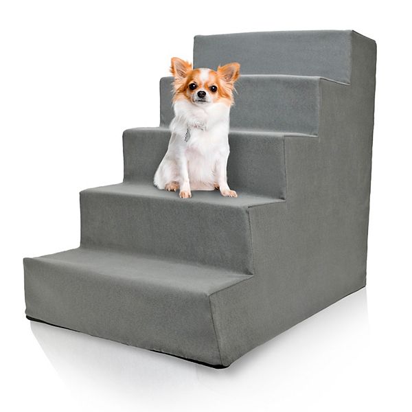 Precious Tails High Density Foam 5 Steps Pet Stairs - Gray