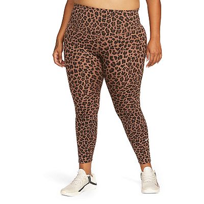 Women s Nike Dri FIT One Animal Print Midrise Leggings