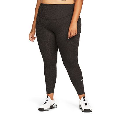 Women s Nike Dri FIT One Animal Print Midrise Leggings