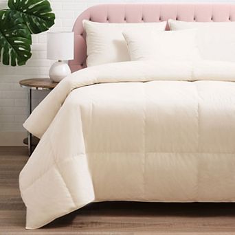 CosmoLiving by Cosmopolitan Organic Cotton Cover Prime Feather Fiber Comforter