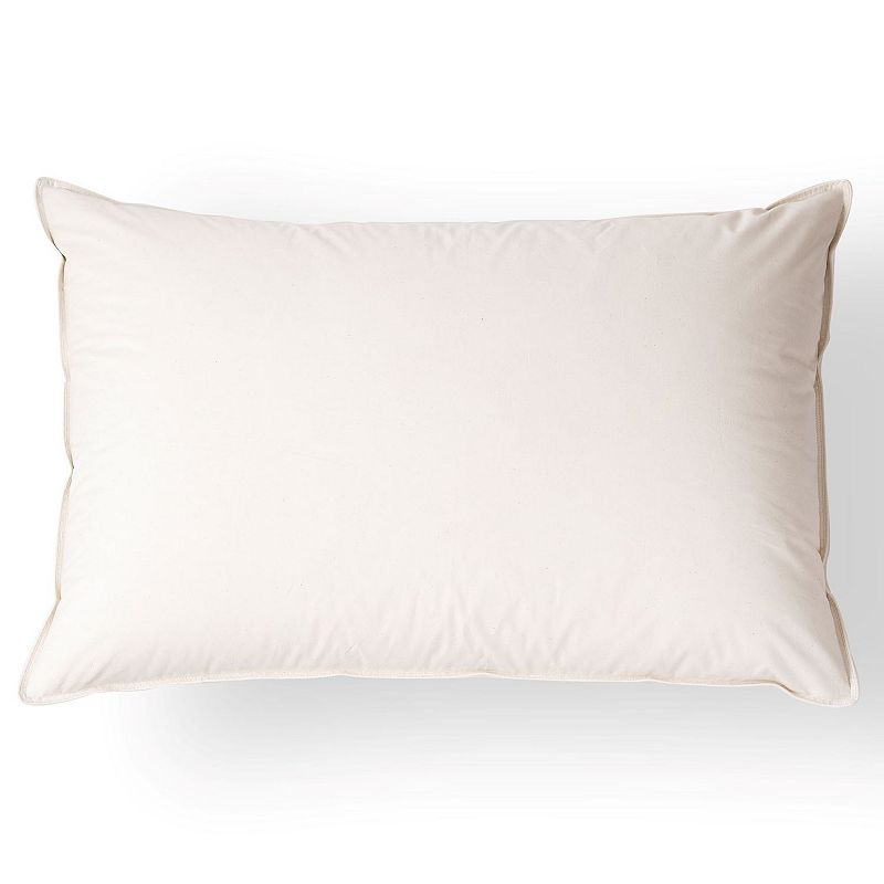 CosmoLiving Organic Cotton Prime Feather King Pillow, White, JUMBO