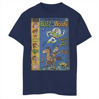 Disney / Pixar's Toy Story Boys 8-20 Comic Adventures Of Buzz & Woody Graphic Tee