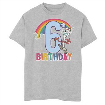 Disney / Pixar's Toy Story 4 Boys 8-20 Forky 6th Rainbow Birthday Graphic Tee