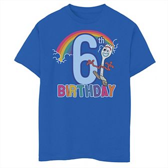 Disney / Pixar's Toy Story 4 Boys 8-20 Forky 6th Rainbow Birthday Graphic Tee