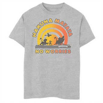 Disney's The Lion King Boys 6-20 Gradient No Worries Trio Graphic Tee
