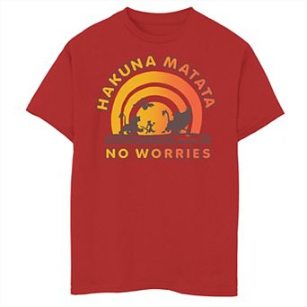 Disney's The Lion King Boys 8-20 Gradient No Worries Trio Graphic Tee