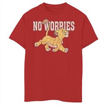 Disney's The Lion King Boys 8-20 Simba No Worries Simple Graphic Tee