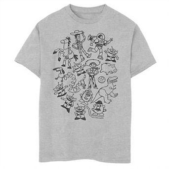 Disney / Pixar's Toy Story Boys 8-20 Group Shot Doodles Graphic Tee