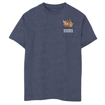 Disney's The Lion King Boys 8-20 Hakuna Matata Friends Pocket Graphic Tee