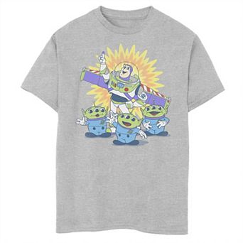 Disney / Pixar's Toy Story Boys 8-20 Buzz And Aliens Vintage Look Graphic Tee
