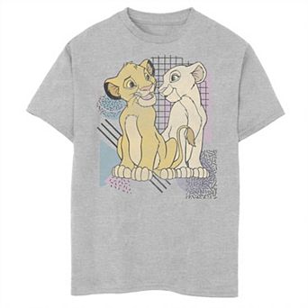 Disney's The Lion King Boys 8-20 Simba & Nala Meet Eyes Valentine's Graphic Tee