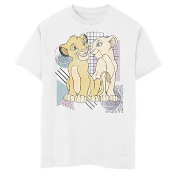 Disney's The Lion King Boys 8-20 Simba & Nala Meet Eyes Valentine's Graphic Tee