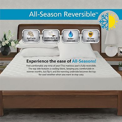 All-In-One Cooling All Season Reversible Cooling & Warming Fitted Mattress Pad