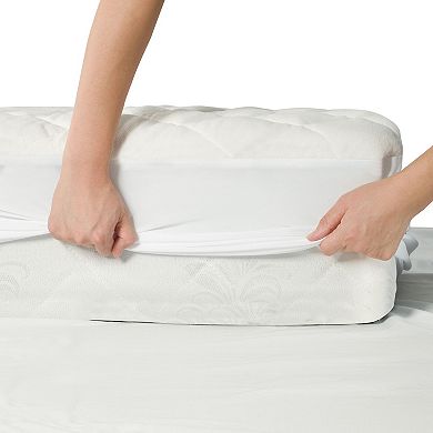 All-In-One Repreve Recycled Soft Terry Fitted Mattress Pad