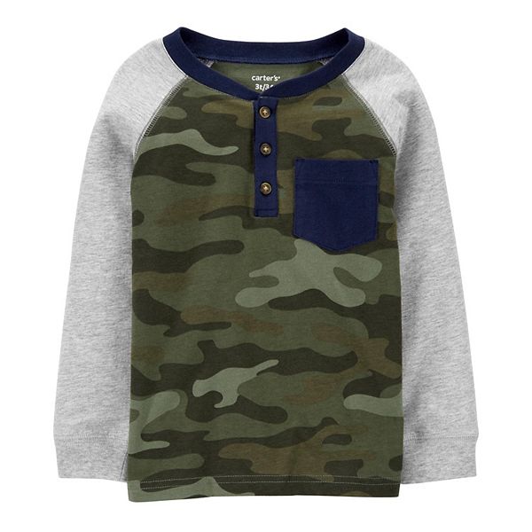 Baby Boy Carter's Camo Pocket Henley Tee