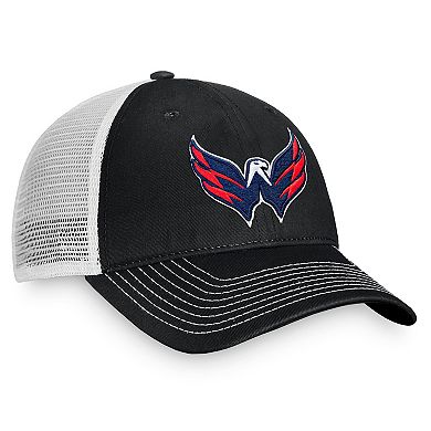 Men's Fanatics Branded Black Washington Capitals Core Primary Logo Trucker Snapback Hat