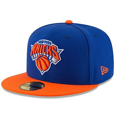 Men's New Era Royal/Orange New York Knicks Official Team Color 2Tone 59FIFTY Fitted Hat