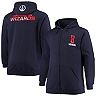 Men's Fanatics Branded Rui Hachimura Navy Washington Wizards Big & Tall Player Name & Number Full-Zip Hoodie Jacket