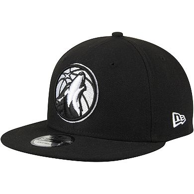 Men's New Era Black Minnesota Timberwolves 9FIFTY Snapback Adjustable Hat
