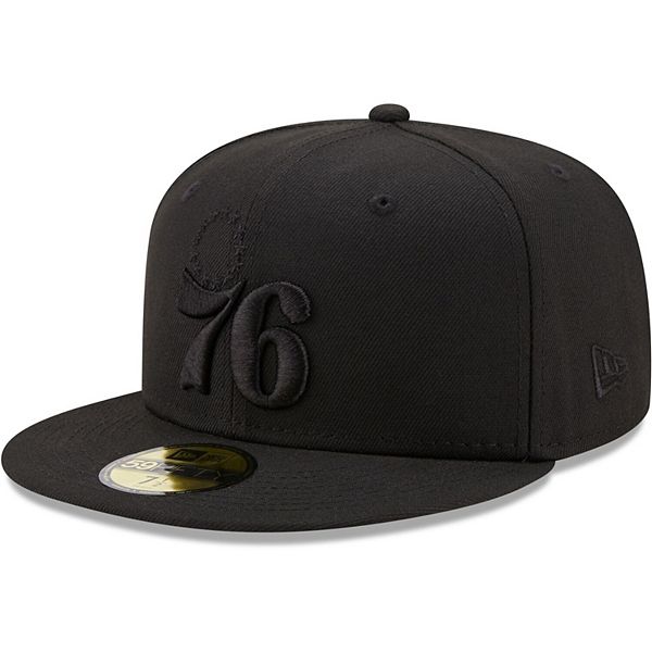 Men's New Era Black Philadelphia 76ers Color Pack 59FIFTY Fitted Hat