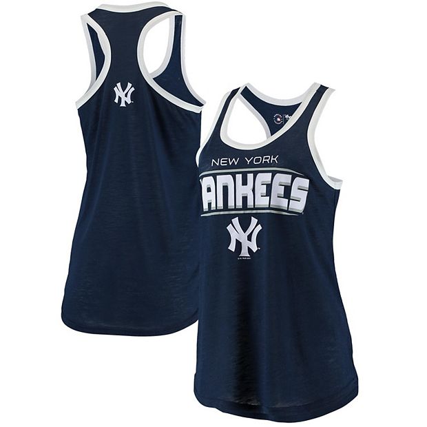 Lids New York Yankees Women's Plus Racerback Tank Top - Navy