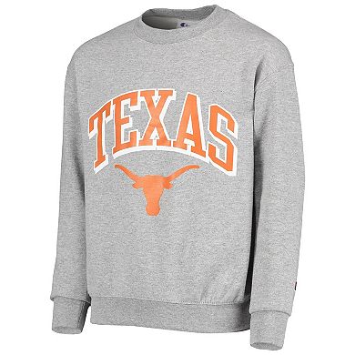 Youth Champion Heathered Gray Texas Longhorns Powerblend Fleece Sweatshirt
