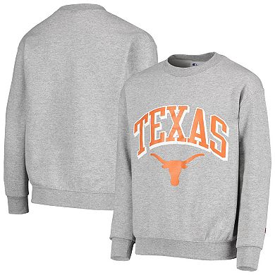 Youth Champion Heathered Gray Texas Longhorns Powerblend Fleece Sweatshirt