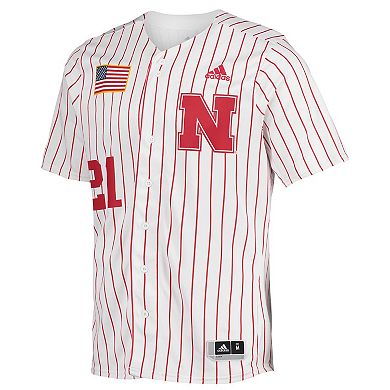 Men's adidas White Nebraska Huskers Replica Baseball Jersey
