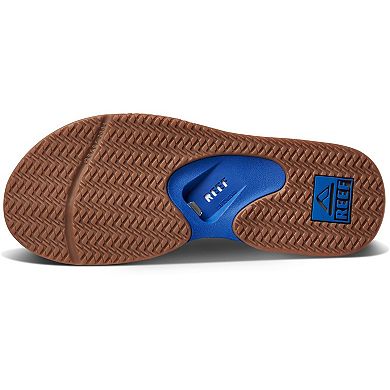 Men's REEF Los Angeles Dodgers Fanning Bottle Opener Sandals