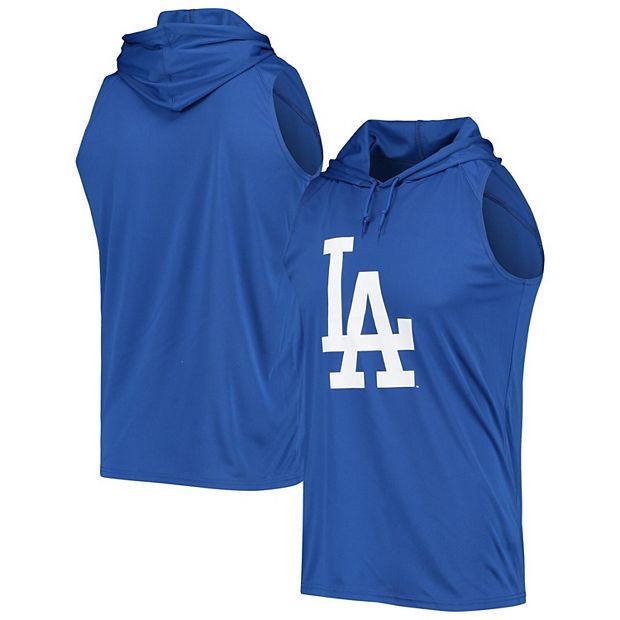 Men's Stitches Royal Los Angeles Dodgers Sleeveless Pullover Hoodie