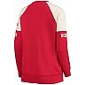 Women's Starter Navy/Red Boston Red Sox Baseline Raglan Historic Logo Pullover Sweatshirt