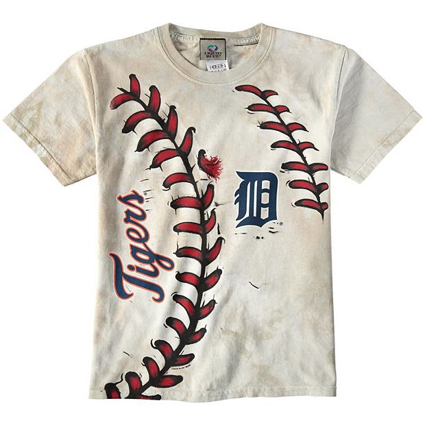 Men's Detroit Tigers Cream Hardball Tie-Dye T- Shirt