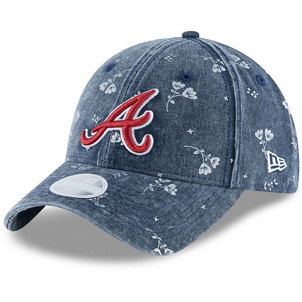 Atlanta Braves New Era Women's Announce 9TWENTY Adjustable Hat - Navy