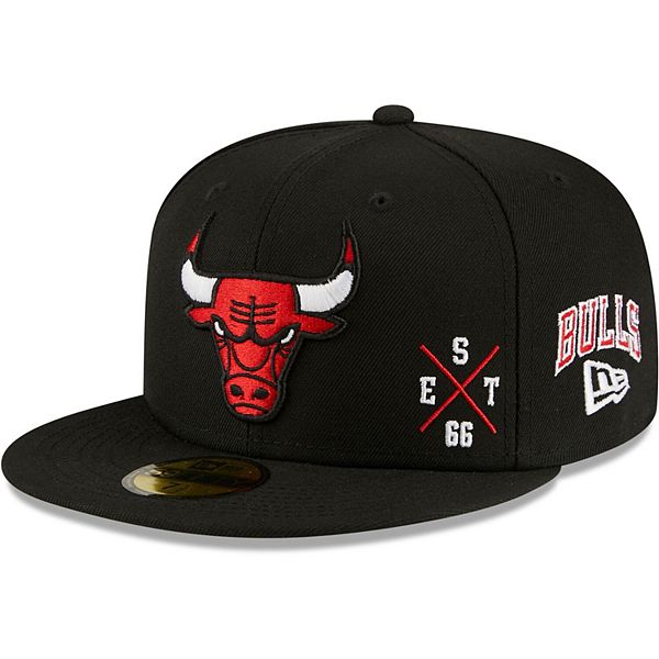 Men's New Era Black Chicago Bulls Multi 59FIFTY Fitted Hat
