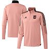 Men's adidas Pink LAFC Warm Top AEROREADY Quarter-Zip Jacket