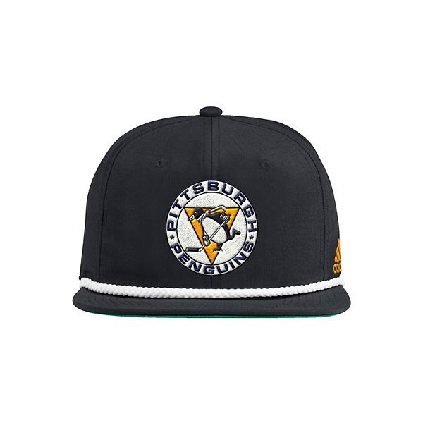 Men's Adidas Black Pittsburgh Penguins Laser Perforated AEROREADY Adjustable Hat