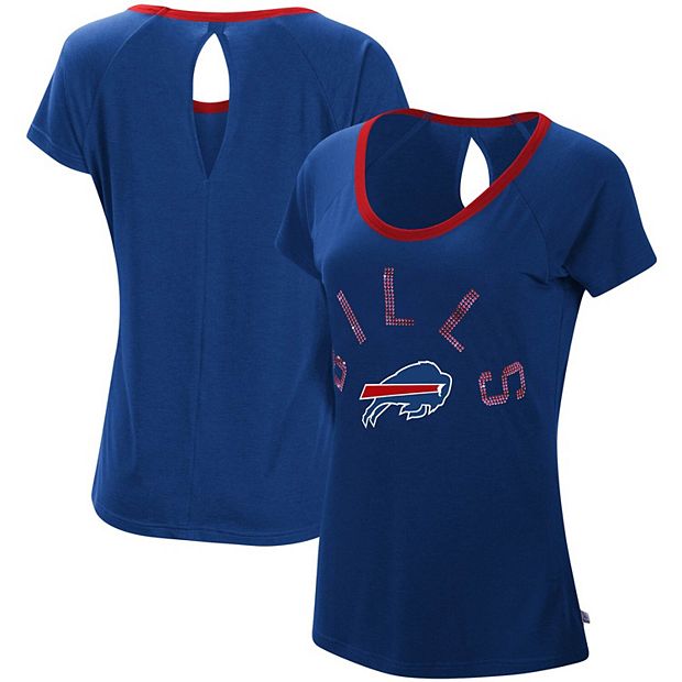 Women's Touch by Alyssa Milano Royal/Red Buffalo Bills Touch Starting Line  Up Scoop Neck T