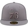 Men's New Era Gray Philadelphia 76ers Color Pack 59FIFTY Fitted Hat