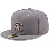 Men's New Era Gray Philadelphia 76ers Color Pack 59FIFTY Fitted Hat