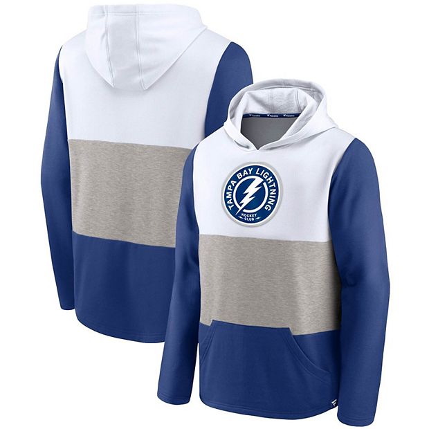 Tampa Bay Lightning Fanatics Branded Top Speed Pullover Sweatshirt -  Blue/White