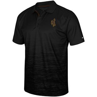 Men's Colosseum Black Wyoming Cowboys Marshall Polo