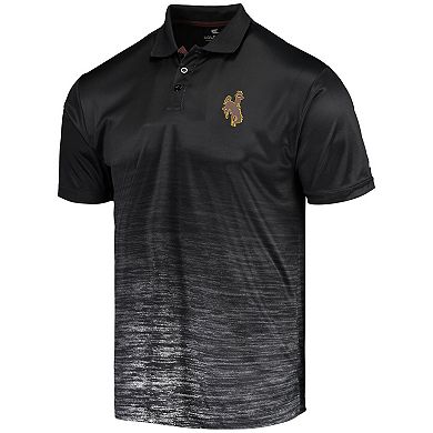 Men's Colosseum Black Wyoming Cowboys Marshall Polo