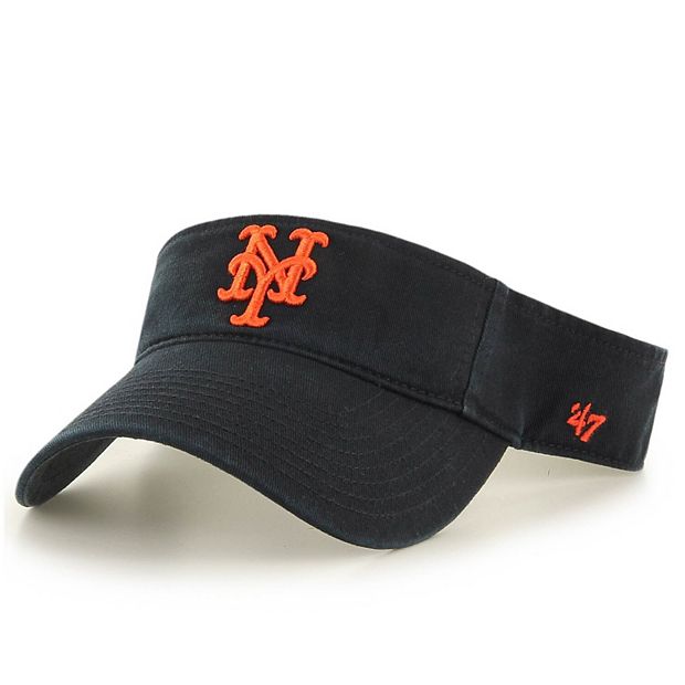  '47 New York Mets Clean Up Adjustable Strapback Black Hat :  Sports & Outdoors