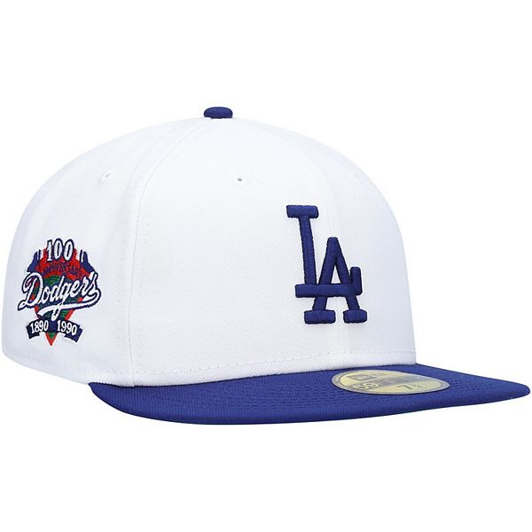 Men's New Era White/Royal Los Angeles Dodgers 100th Anniversary